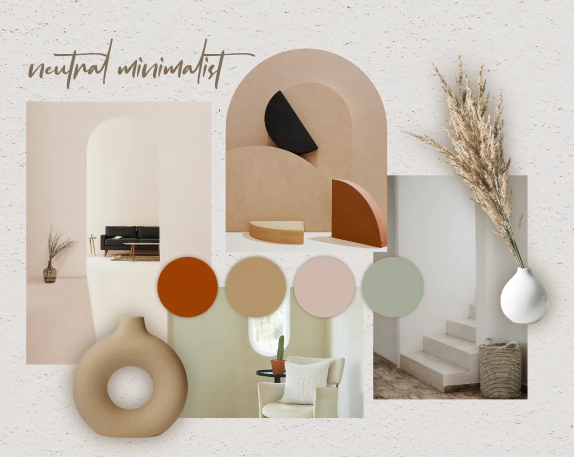 Neutral Minimalist Interior Moodboard