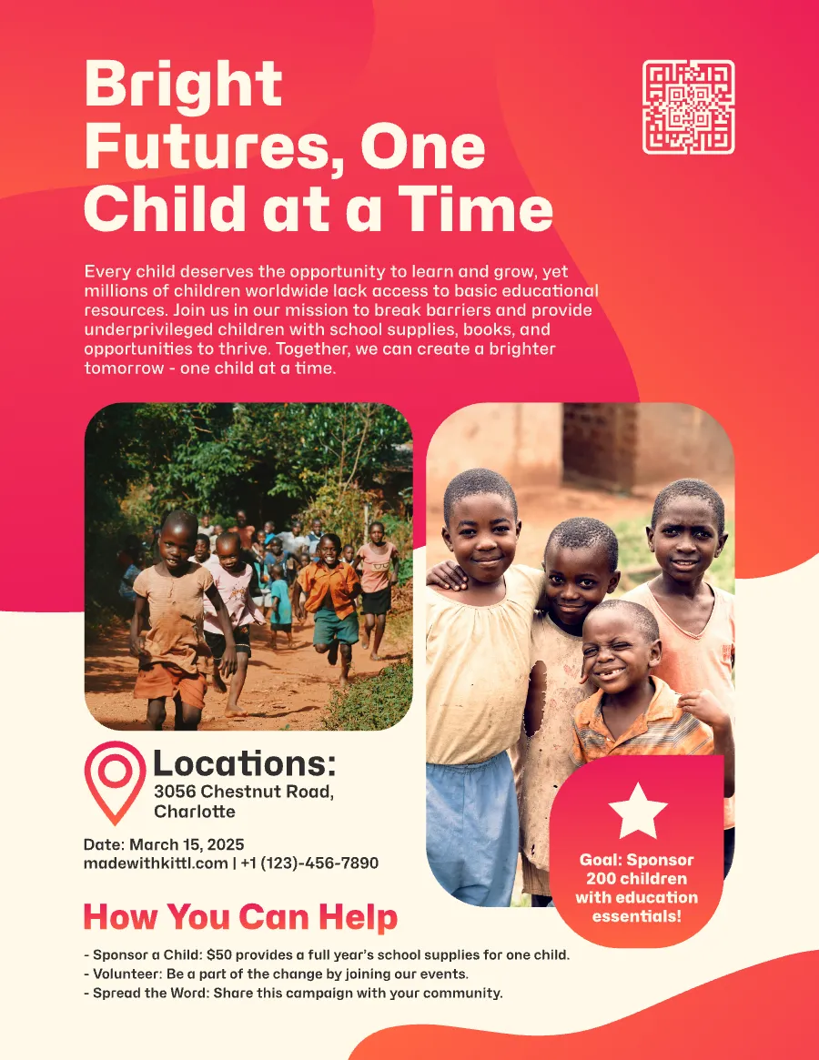 Design with donation flyer templates made for graphic designers