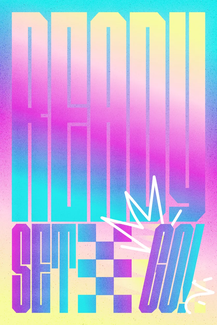 Ready Set Go Sticker Kittl | The AI-First Design Platform for Creators