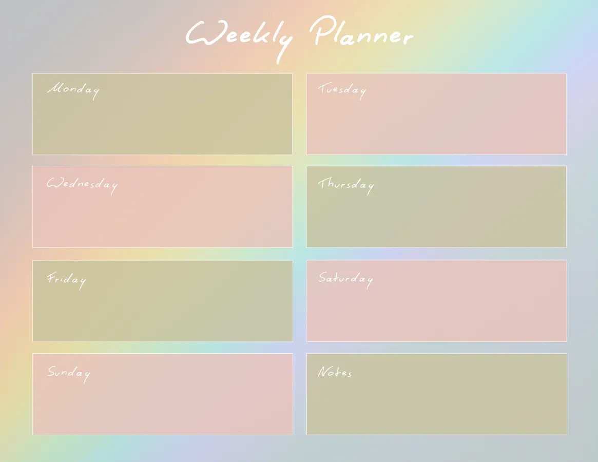 Weekly Routine Free Maker Free Weekly Planner Maker Online - Create Custom Schedules | Kittl