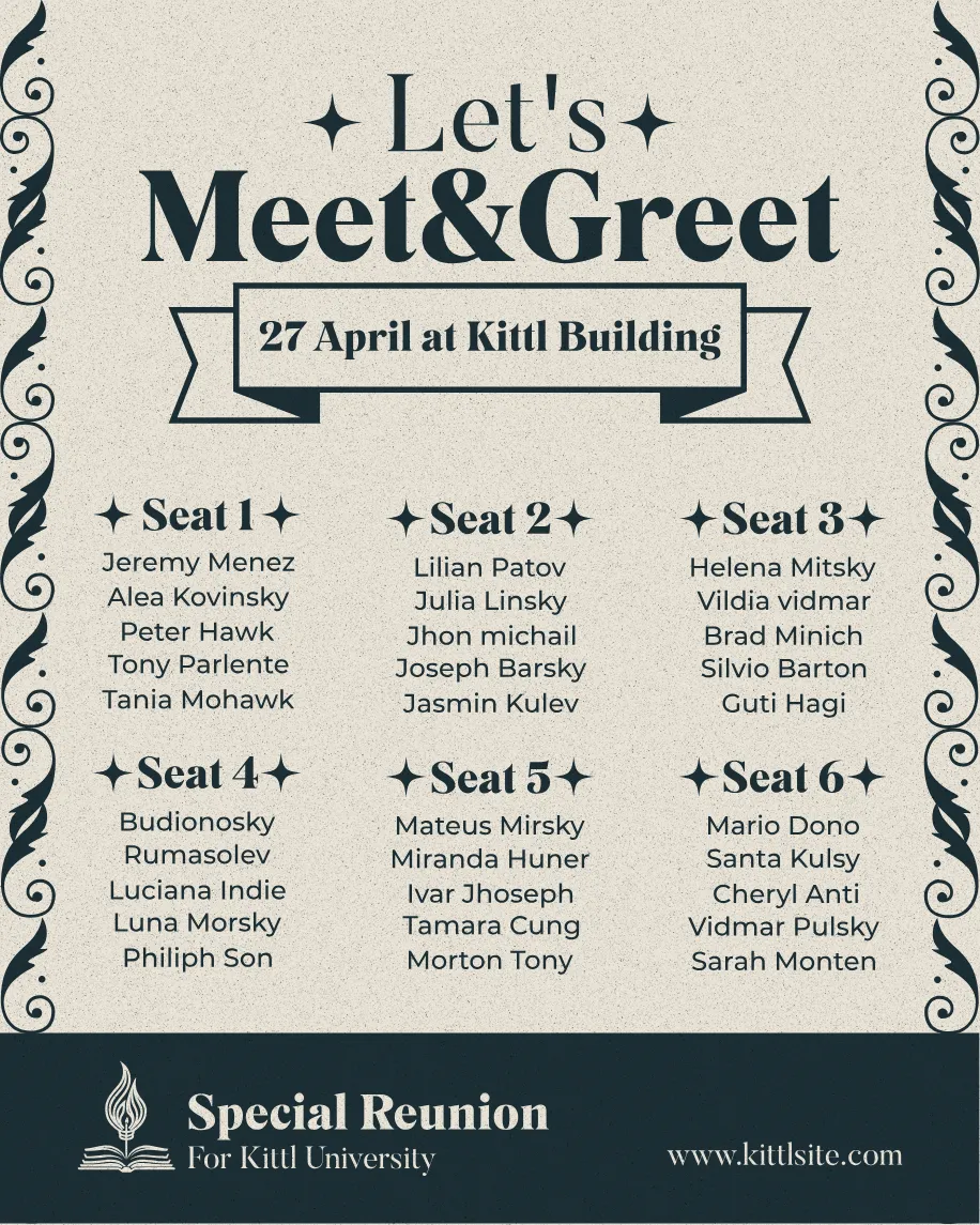 Free Seating Chart Maker - Create a Seating Chart | Kittl