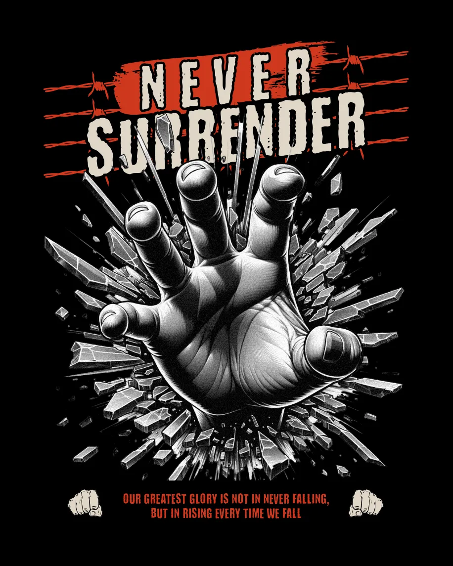 We Surrender Lettering Kittl | The AI-First Design Platform for Creators