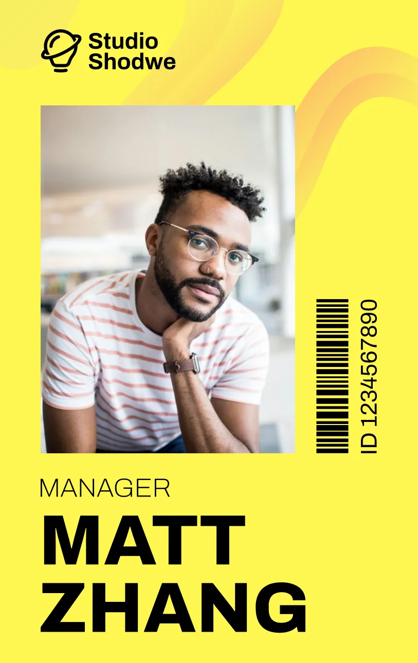Manager Id Card Kittl | The AI-First Design Platform for Creators