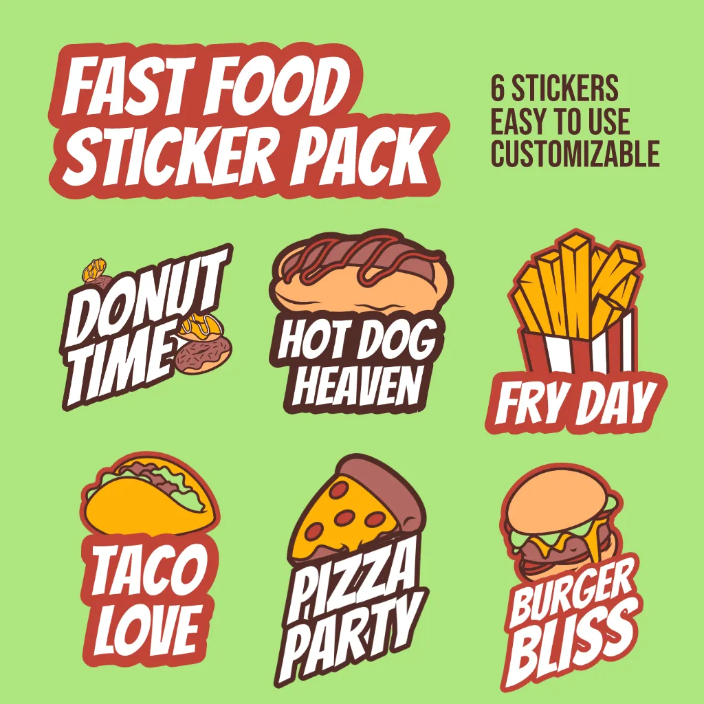 Food Contents Sticker Layout Kittl | The AI-First Design Platform for Creators