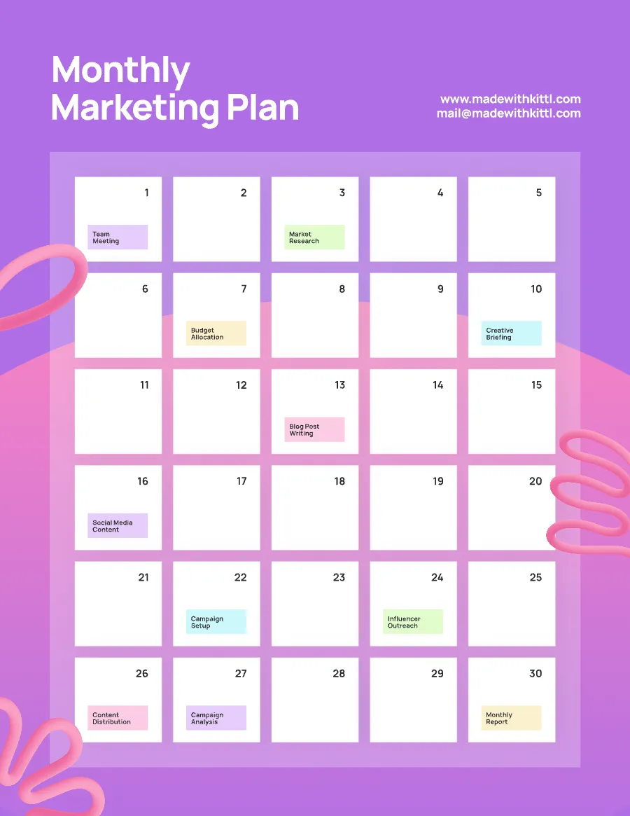 Free Online Timetable Maker - Create Custom Schedules | Kittl
