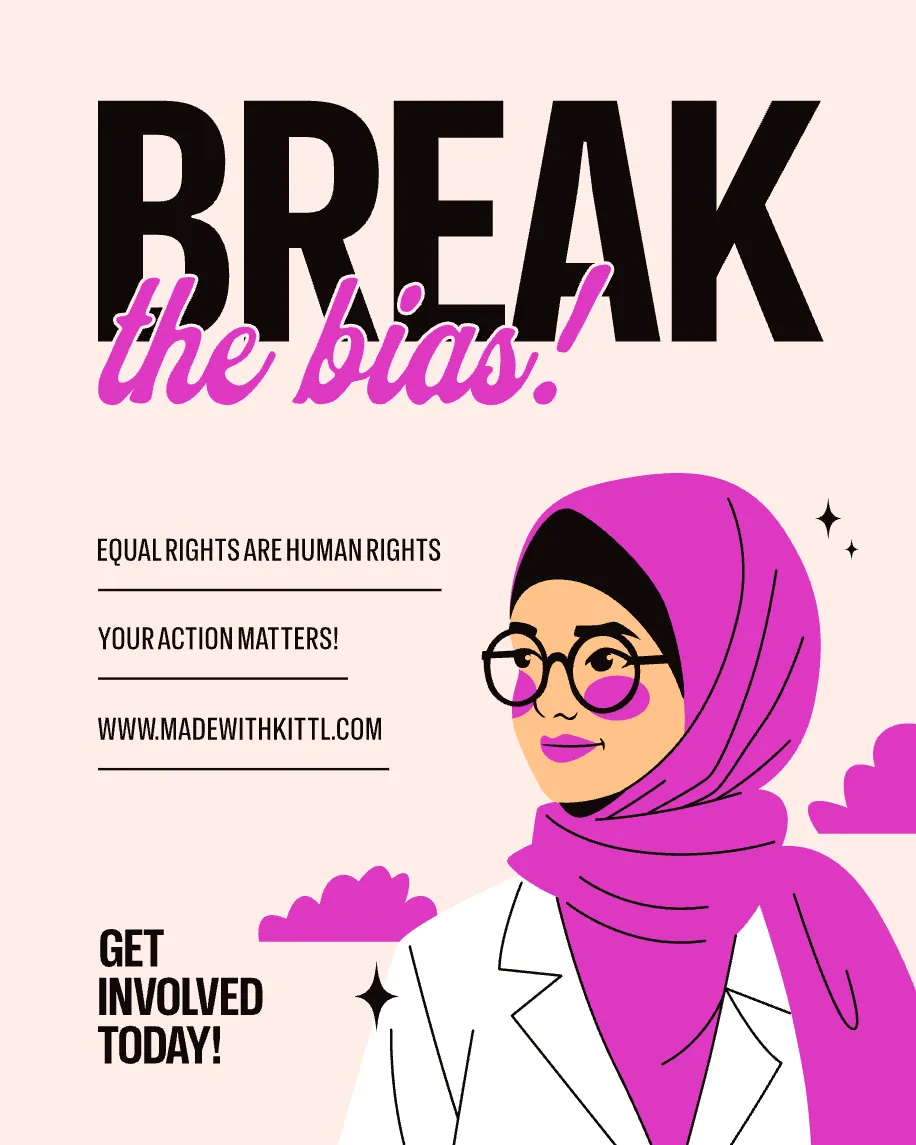Gender Inclusive Poster Kittl | The AI-First Design Platform for Creators