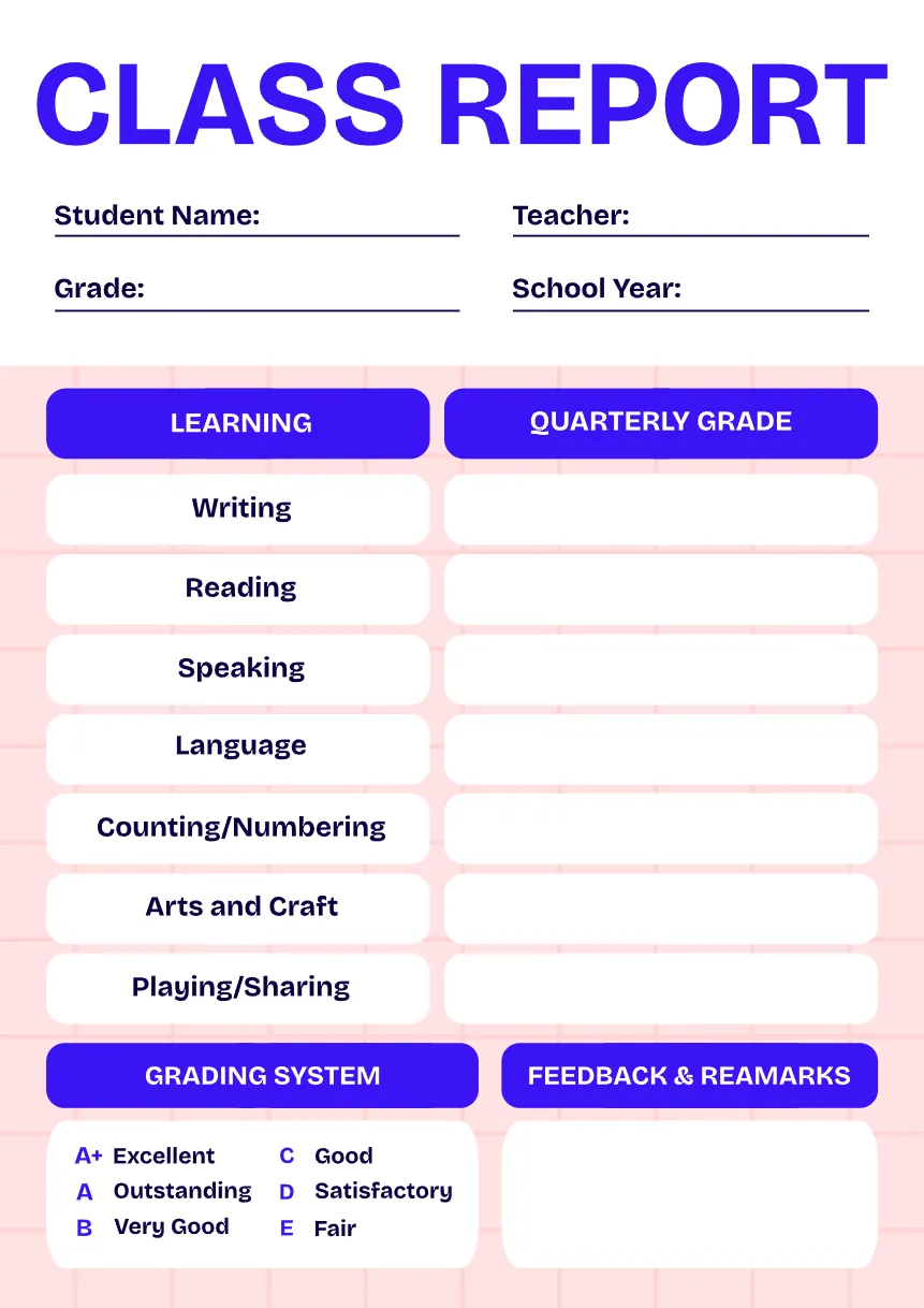 Free Report Card Maker - Create Report Cards Online | Kittl