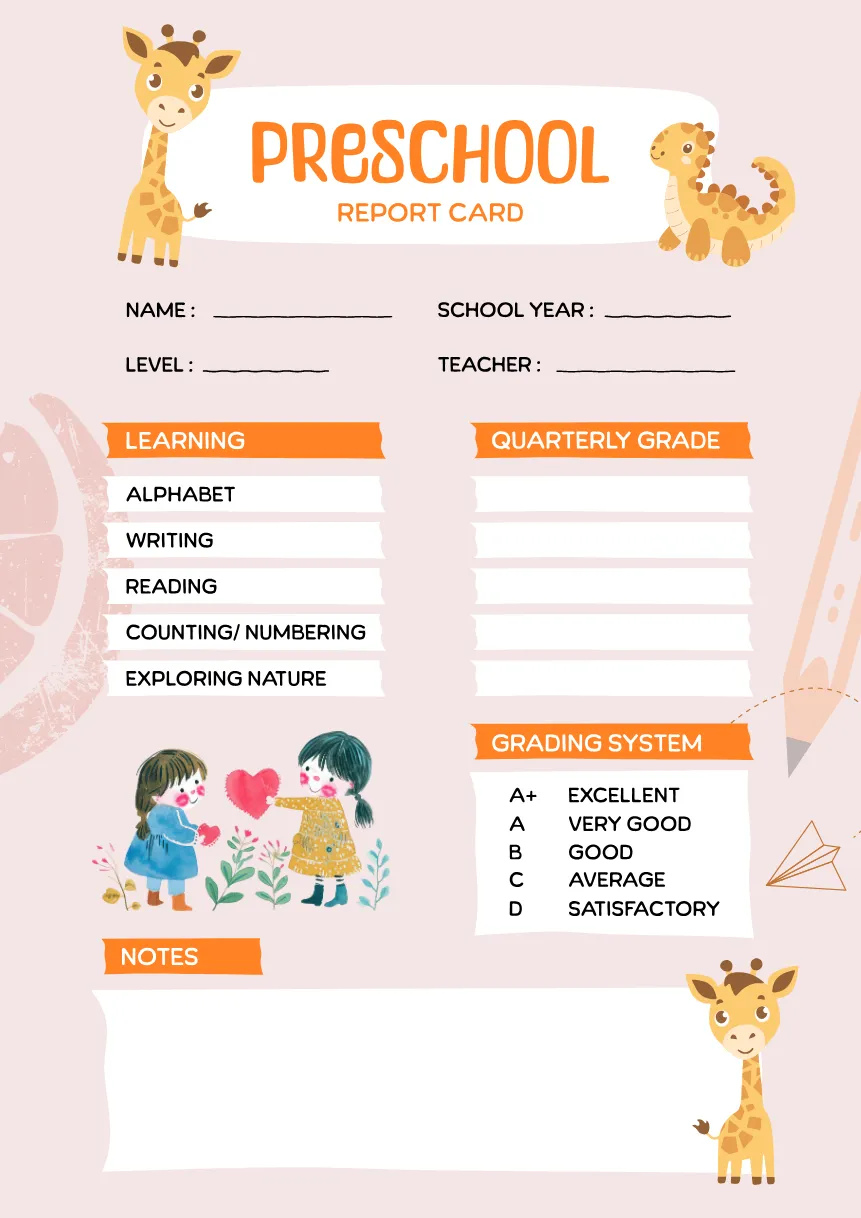 Free Report Card Maker - Create Report Cards Online | Kittl