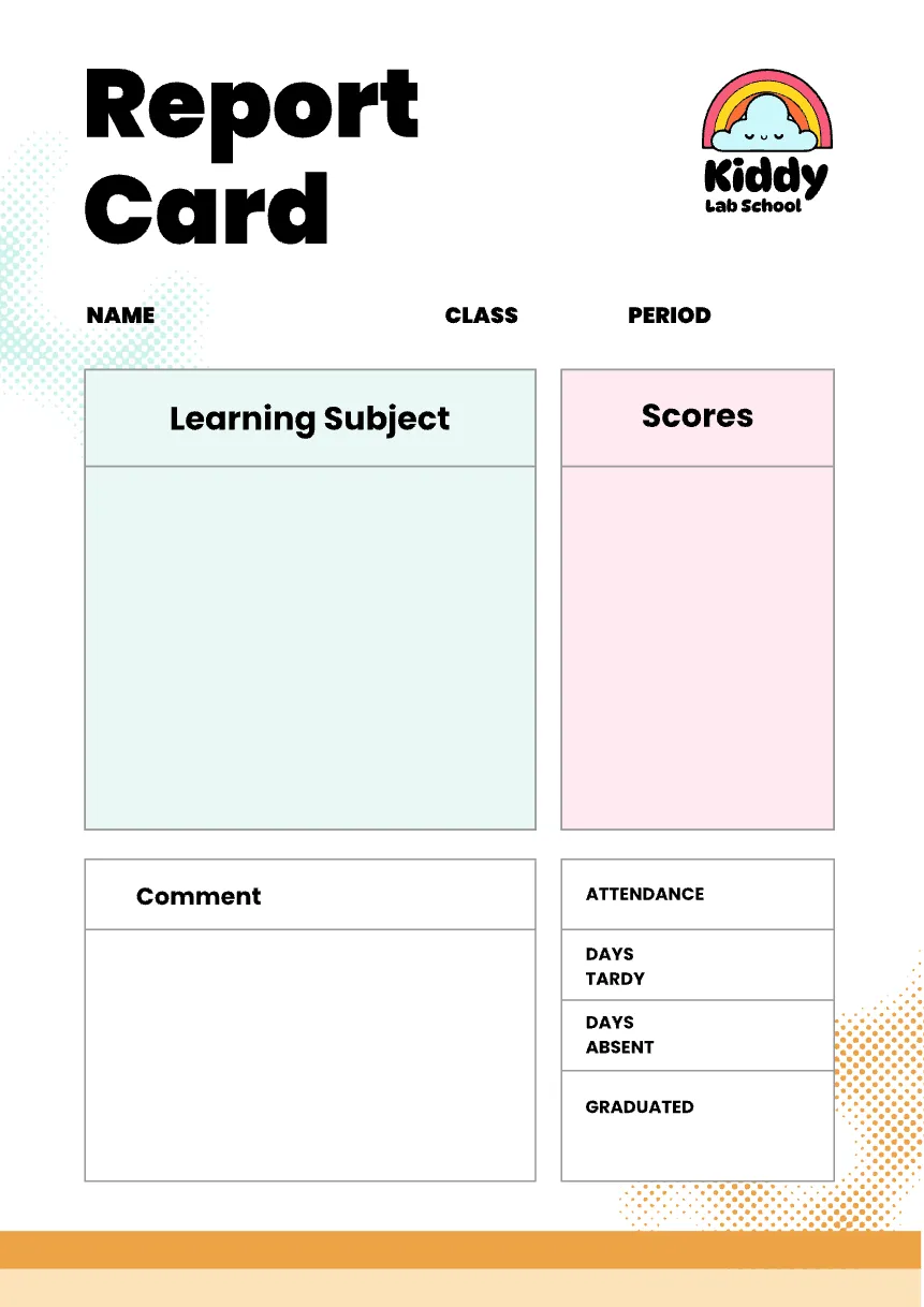 Free Report Card Maker - Create Report Cards Online | Kittl