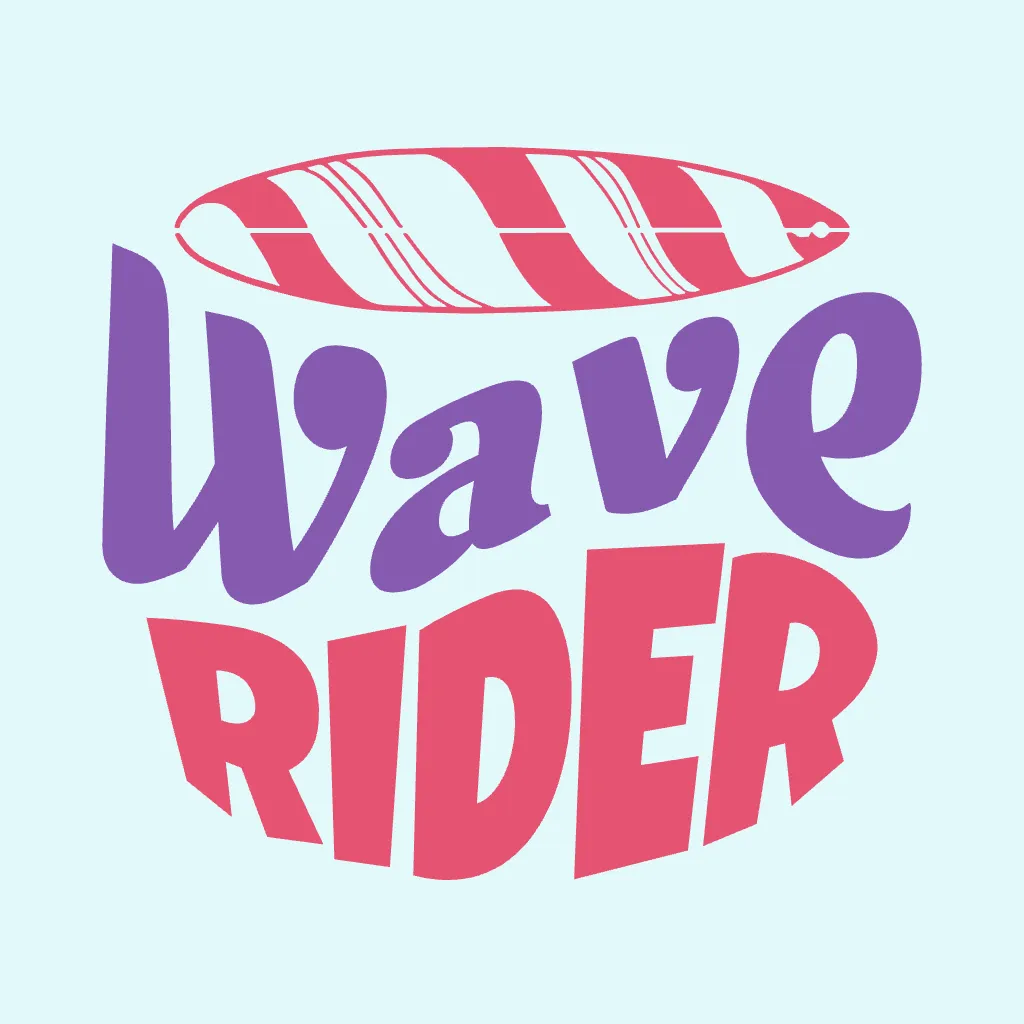 2d Wave Rider Design Kittl | The AI-First Design Platform for Creators