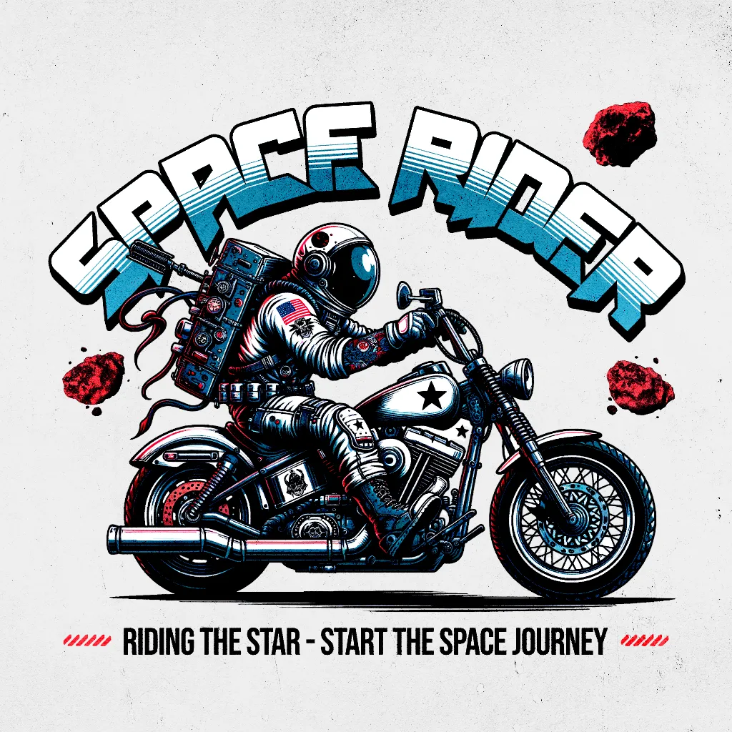 Space Rider Person Kittl | The AI-First Design Platform for Creators