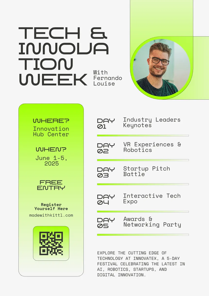 Technlogy Week Invation Kittl | The AI-First Design Platform for Creators