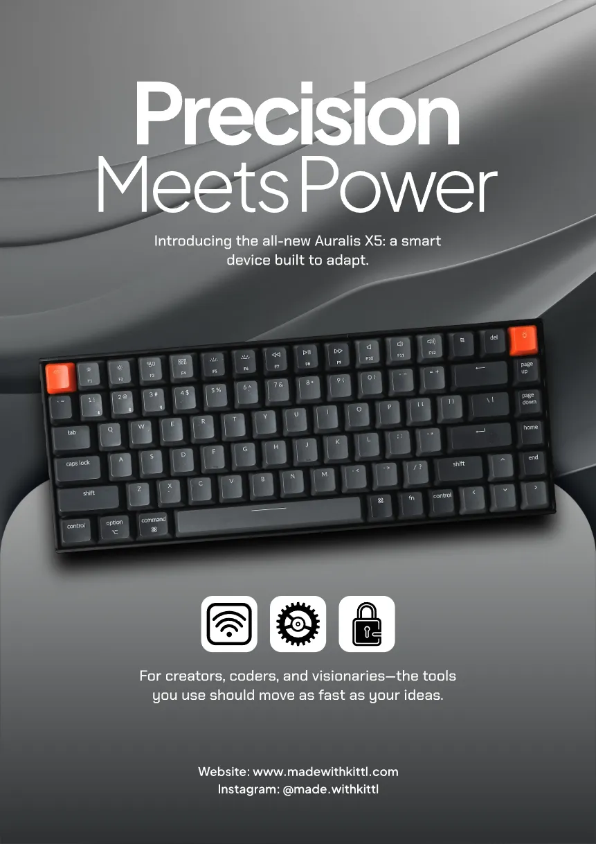Keyboard Promotion Kittl | The AI-First Design Platform for Creators