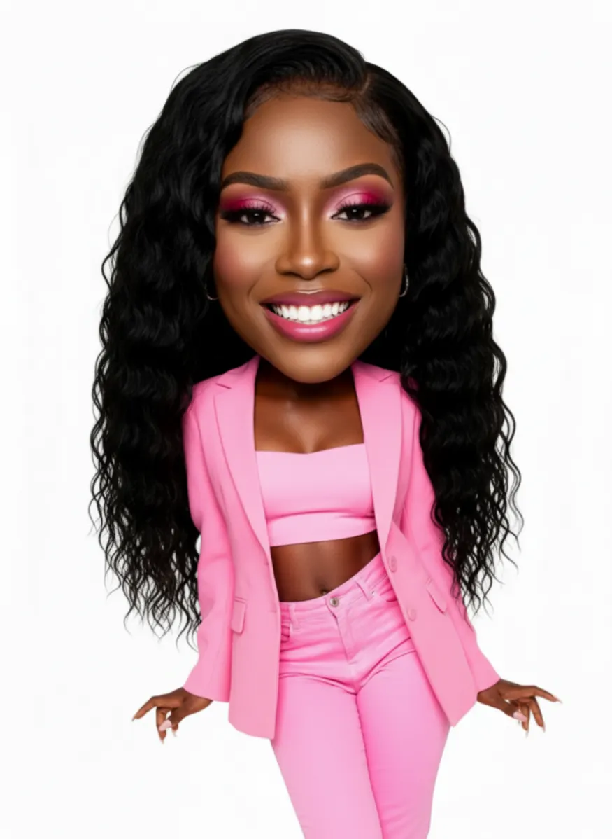 Pink Distorted Portrait Kittl | The AI-First Design Platform for Creators